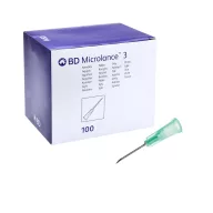   BD Microlance 3 hypodermic needle 21G green, 0.8 x 16 mm (5/8"), 100 pcs/box, Ref: 304434