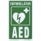 Aufkleber mit Defibrillator-Indikator mit der Aufschrift "Defibrillator - AED"
