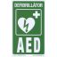 Aufkleber mit Defibrillator-Indikator mit der Aufschrift "Defibrillator - AED"