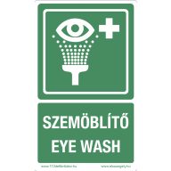   Aufkleber mit dem Augenspülindikator mit der Aufschrift "Eyewash-Eyewash"