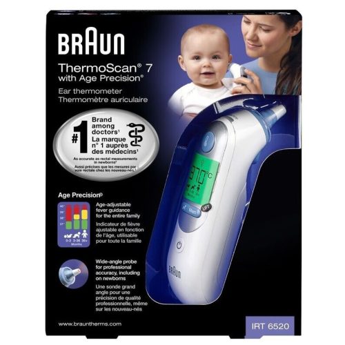 Fülhőmérő, Braun Thermoscan 7 IRT6520 AGE Precíziós Fehér