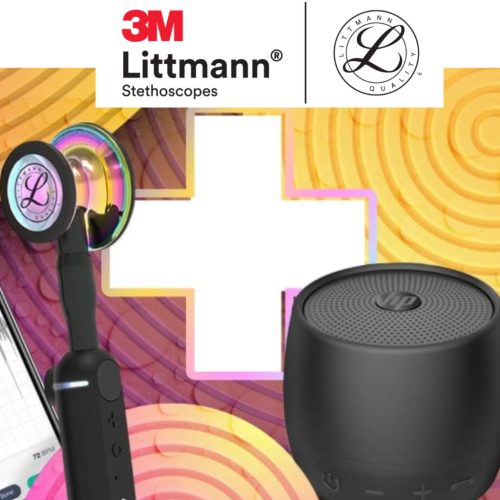 Littmann Core Digital Stetoskop VET bundle Tęcza-Edition 69cm z głośnikami bluetooth 