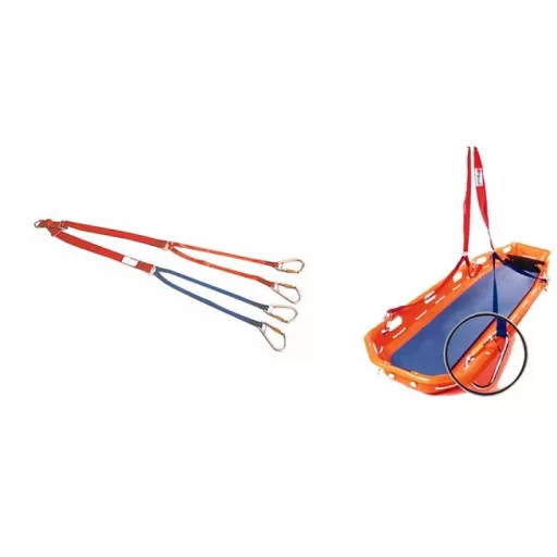 Strap set for basket stretchers with carabiners Spencer