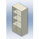 2 glass-door standing cabinets 90x60x180