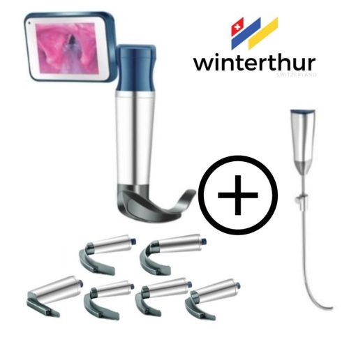 Wideolaryngoskop wielokrotnego użytku BD-M3 z 3" monitorem set