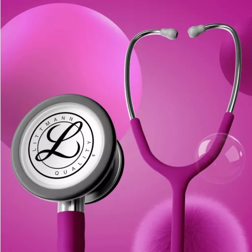 3M™ Littmann® Classic III™ Stethoscope, 5648C, Stainless-finish Chestpiece, Satin-finish Raspberry Tube