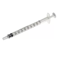   BD Plastipak tuberculin syringe 1 ml, 3-piece, Luer-slip, 0.01 ml graduation, 120 pcs/box, Ref: 303172