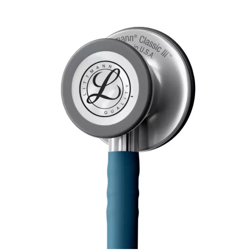 3M™ Littmann® Classic III™ Stethoscope, 5623C, Stainless-finish Chestpiece, Satin-finish Caribbean Blue Tube