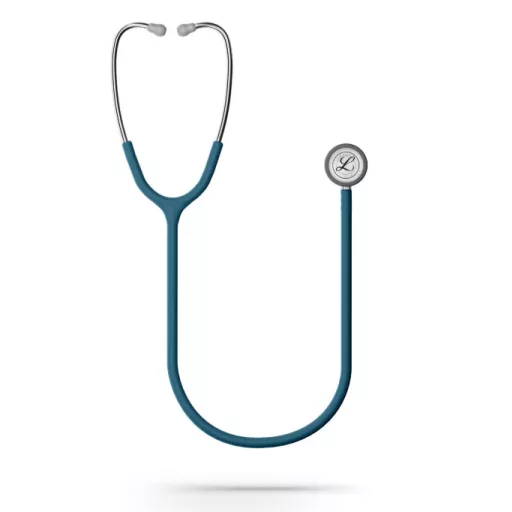 3M™ Littmann® Classic III™ Stethoscope, 5623C, Stainless-finish Chestpiece, Satin-finish Caribbean Blue Tube