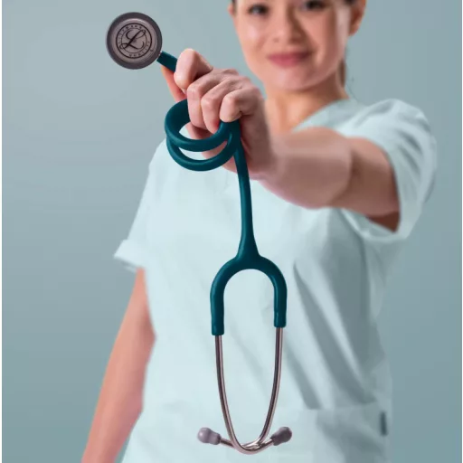 3M™ Littmann® Classic III™ Stethoscope, 5623C, Stainless-finish Chestpiece, Satin-finish Caribbean Blue Tube