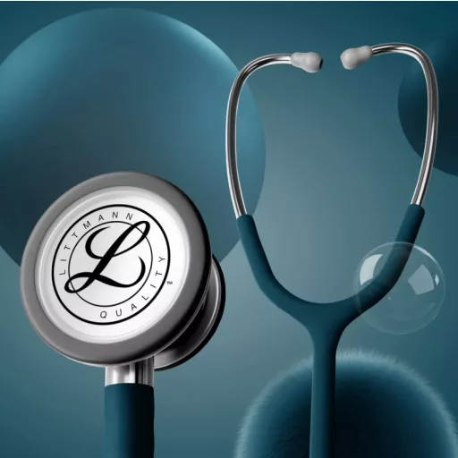 3M™ Littmann® Classic III™ Stethoscope, 5623C, Stainless-finish Chestpiece, Satin-finish Caribbean Blue Tube
