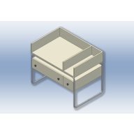 Schminktisch (Metallgestell), 1-teilig