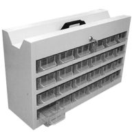   Mobile Einheit für die Medikamentenausgabe - 24 Boxen / 3 Fächer pro Box - abschließbar