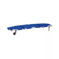   Foldable Stretcher with Two Wheels, Securing Straps and Adjustable Backrest