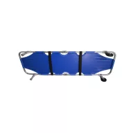   Foldable Stretcher with Two Wheels, Securing Straps and Adjustable Backrest