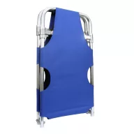   Foldable Stretcher with Two Wheels, Securing Straps and Adjustable Backrest